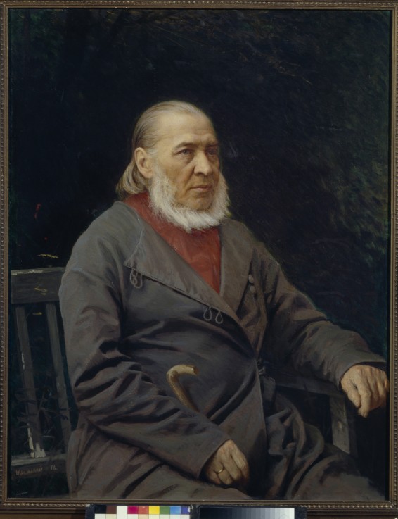 Portrait of the author Sergei T. Aksakov (1791-1859) a Iwan Nikolajewitsch Kramskoi