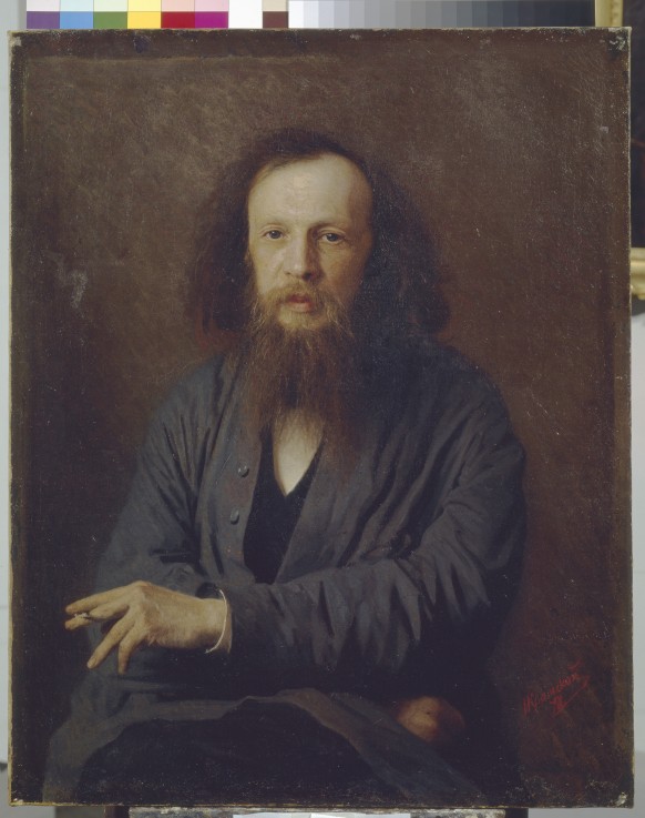 Portrait of Dmitri Mendeleev a Iwan Nikolajewitsch Kramskoi