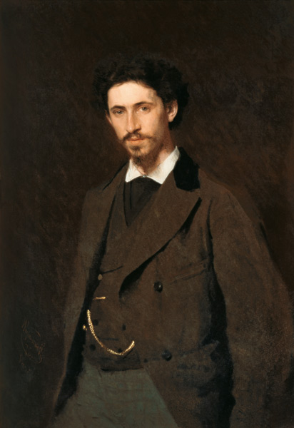 Portrait of Ilya Yefimovich Repin a Iwan Nikolajewitsch Kramskoi