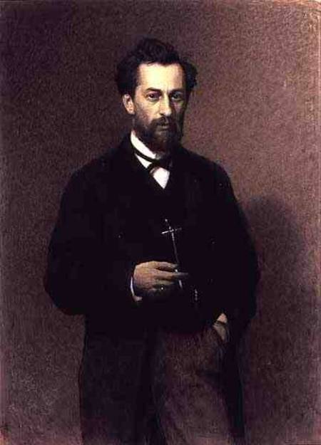 Portrait of Mikhail Konstantinovich Klodt (1832-1902) a Iwan Nikolajewitsch Kramskoi