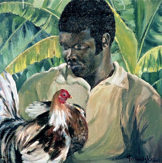 Abel with Fighting Cock, 1961 (oil on canvas)  a Izabella  Godlewska de Aranda