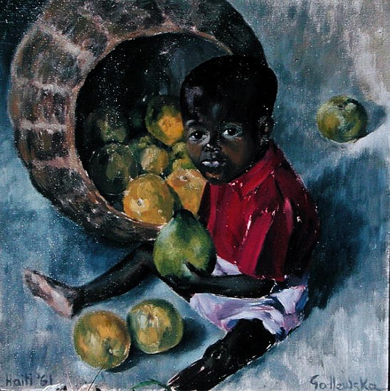 Fito, Twin Son of Abel, Haiti, 1961 (oil on board)  a Izabella  Godlewska de Aranda
