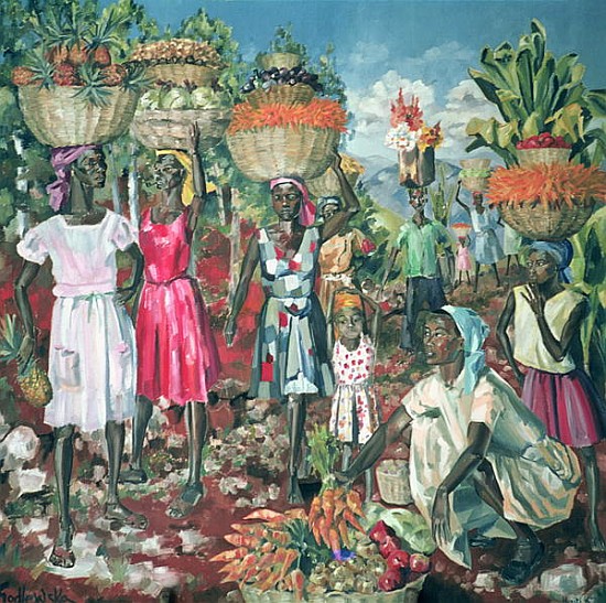 Les Marchandes, 1961 (oil on canvas)  a Izabella  Godlewska de Aranda