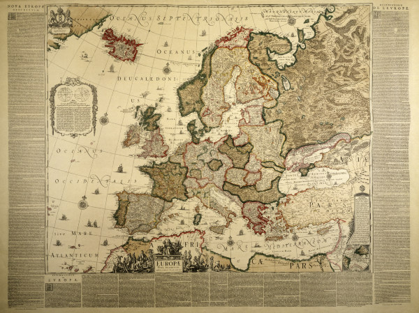 Europe Map a J. Blau
