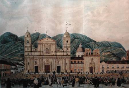 La piazza Bolivar, Bogota a J. Castillo