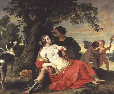 Venus and Adonis a J. Janssens