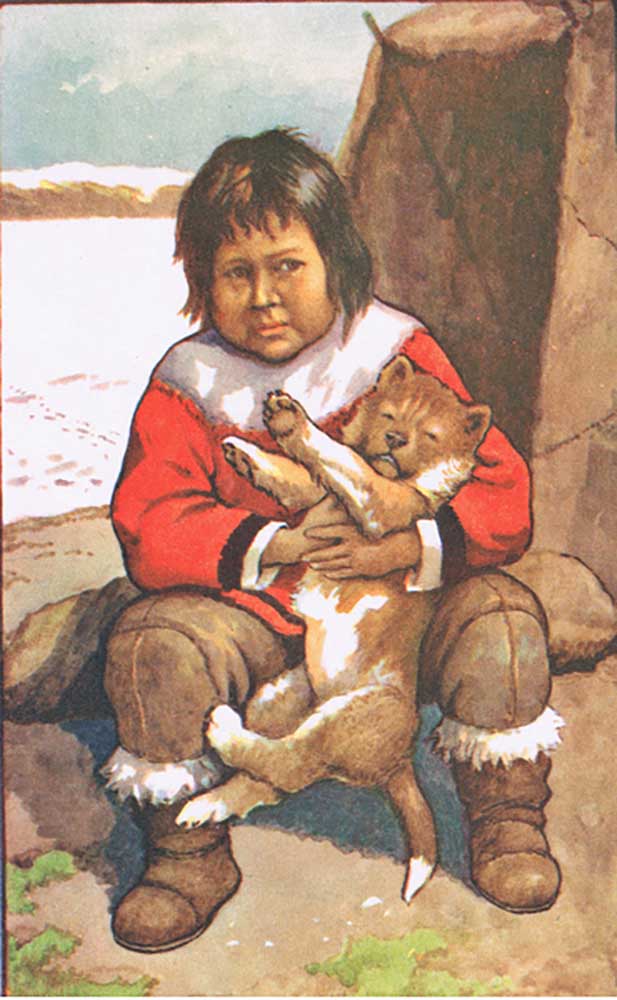 Eskimo child, from MacMillan school posters, c.1950-60s a J. Macfarlane