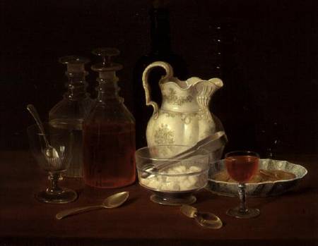 Still Life with Decanters a J. Rhodes