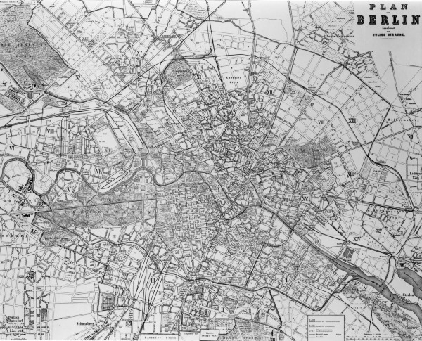 Map of Berlin a J. Straube