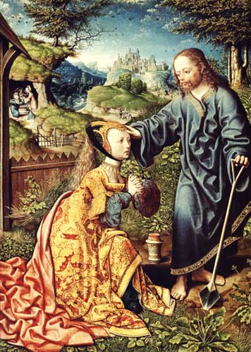 Christ as a gardener a Jacob Corn. van Oostsanen