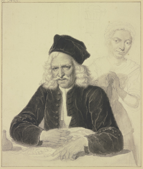 Porträt des Jacob van Hoorn und seiner Frau Jacoba Selstede a Jacob Folkema