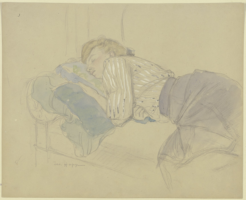 Sleeping young woman a Jacob Happ