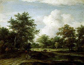 Little woodland landscape. a Jacob Isaacksz van Ruisdael