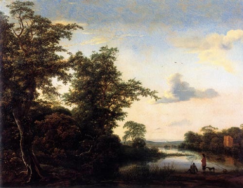 Landscape at morning atmosphere a Jacob Isaacksz van Ruisdael