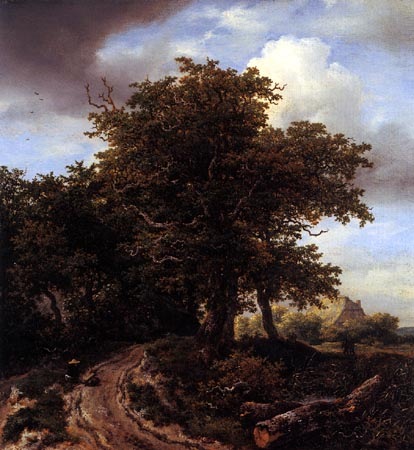 Way with hikers a Jacob Isaacksz van Ruisdael