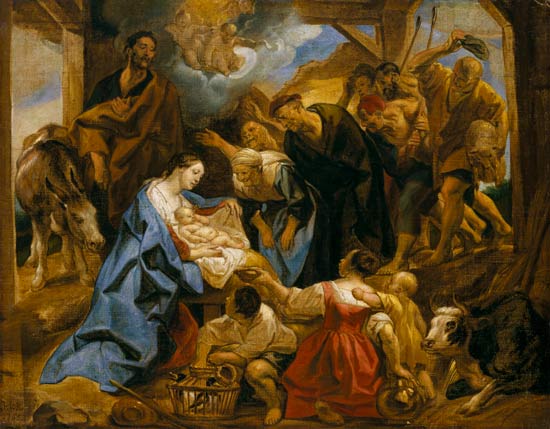 The adoration of the shepherds a Jacob Jordaens