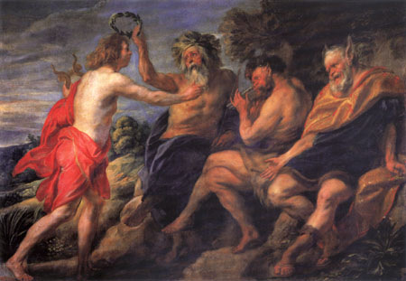 Apollo as a winner about Pan a Jacob Jordaens