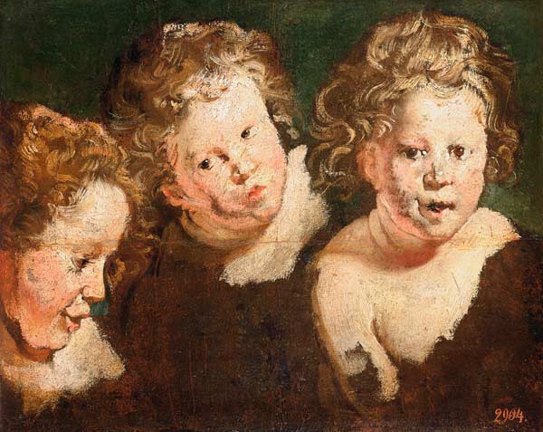 Three Childrens Heads a Jacob Jordaens
