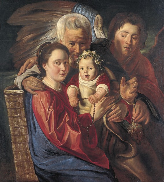 The Holy Family with an Angel a Jacob Jordaens