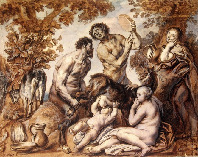 Infant Zeus Fed by the Goat Amalthea a Jacob Jordaens
