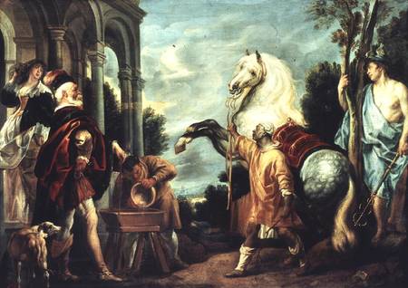 The Gaze of the Man Making the Horse Rear, from a poem by Plutarch a Jacob Jordaens