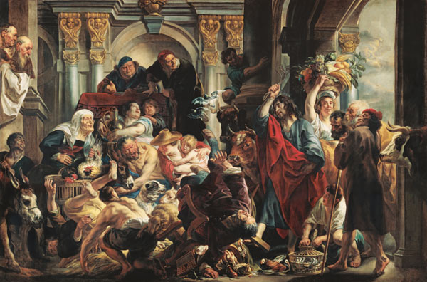 Christ Driving the Money Changers from the Temple a Jacob Jordaens