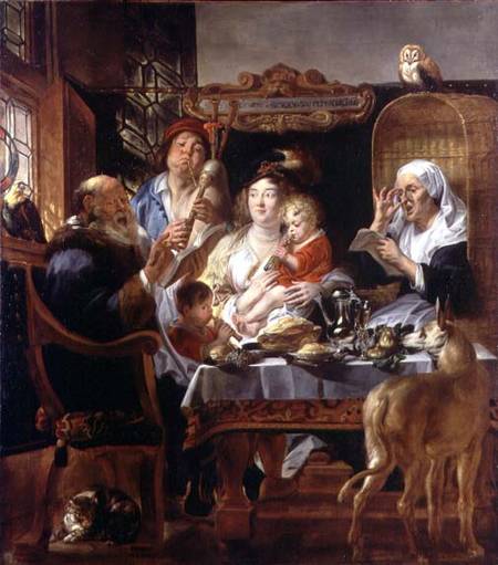 "As the Old Sing, the Young Pipe" a Jacob Jordaens