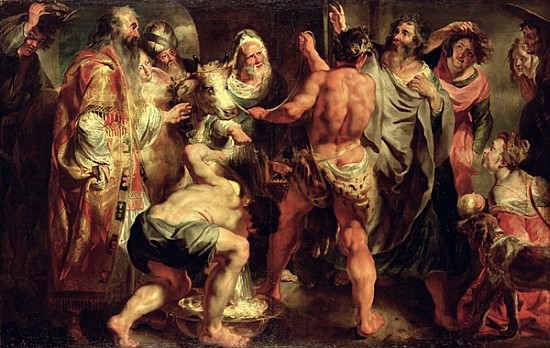 The Apostles, St. Paul and St. Barnabas at Lystra a Jacob Jordaens