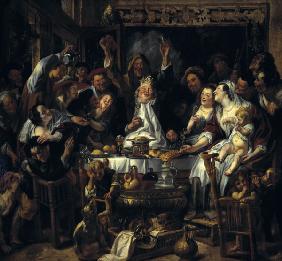 J.Jordaens, The King drinks