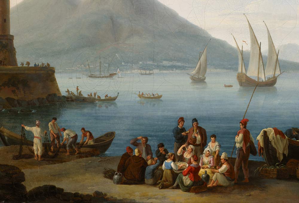 Hafen von Neapel (Detail) a Jacob Philipp Hackert
