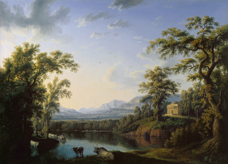 Ideale Flusslandschaft a Jacob Philipp Hackert