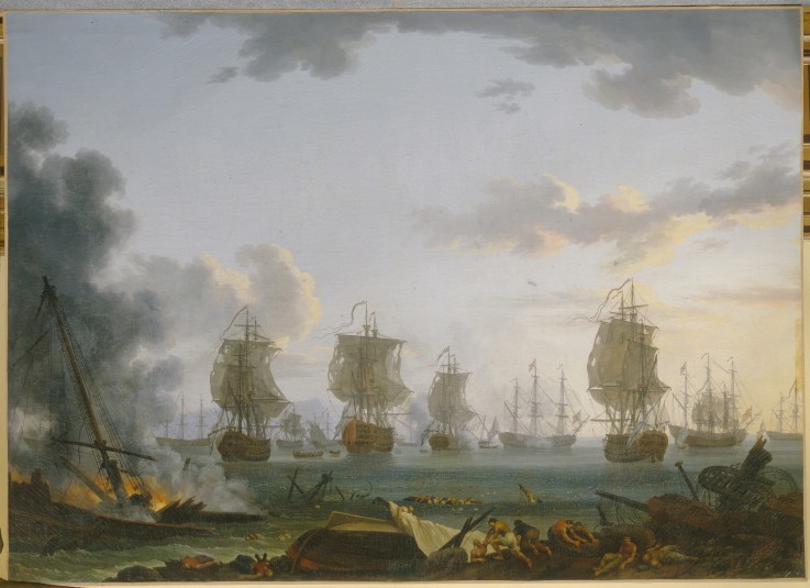 The Return of the Russian fleet after the naval Battle of Chesma a Jacob Philipp Hackert