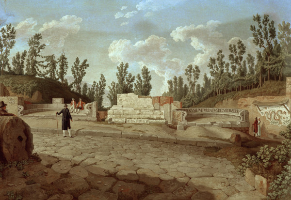 Pompeii, Road of tombs , Hackert a Jacob Philipp Hackert