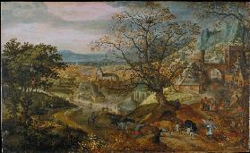 Landscape with Village: "Autumn"