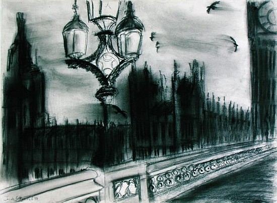 Westminster Birds, 1994 (charcoal on paper)  a Jacob  Sutton