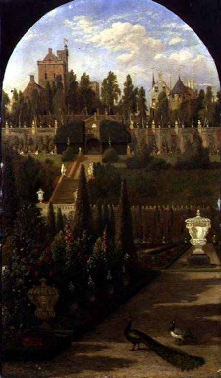 Drummond Castle, Perthshire, seen from the Gardens a Jacob Thompson