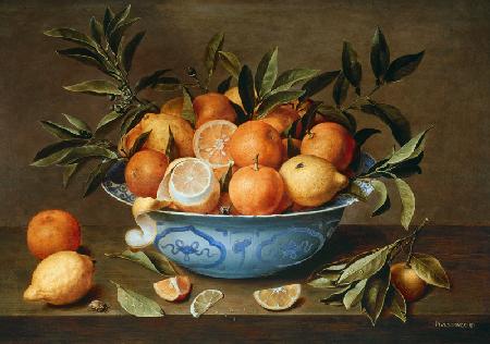 Still Life with Oranges and Lemons in a Wan-Li Porcelain Dish