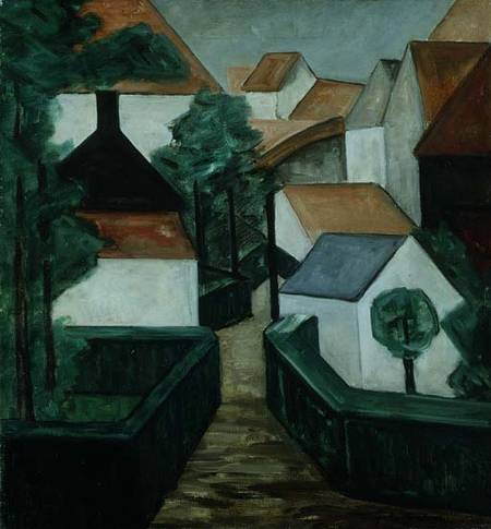 Composition 5, landscape with a road a Jacoba van Heemskerck
