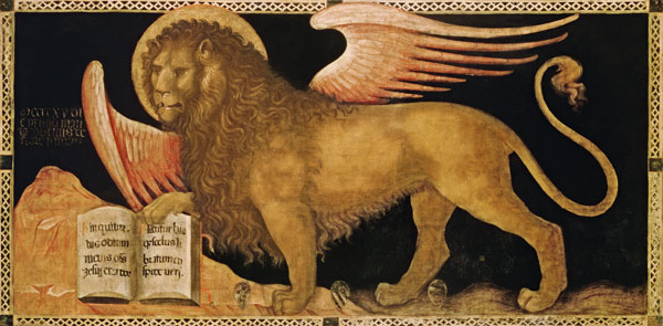 Fiore, Jacobello del died 1439. - ''The Lion of St.Mark''. - (The symbol of Mark the Evangelist and a Jacobello del Fiore