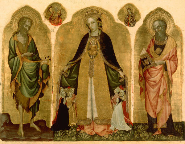 Fiore, Jacobello del (died 1439). - ''The Madonna of the Protecting Cloak and Saints''. - Painting. a Jacobello del Fiore