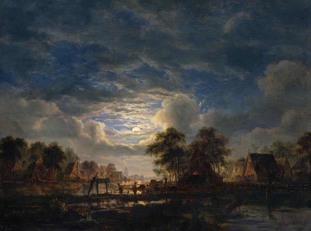 Village on a Canal a Jacobus Theodorus Abels