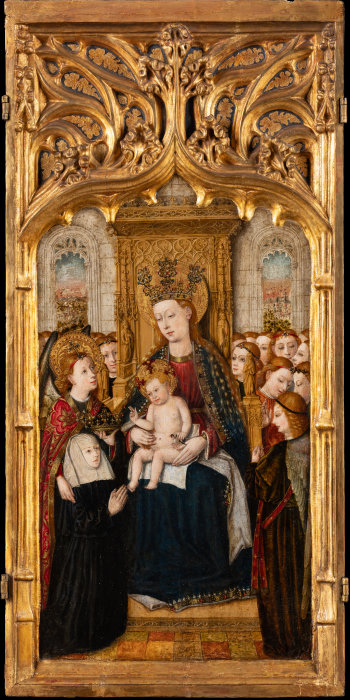Madonna with Child, Angels and founder a Jacomart Baco