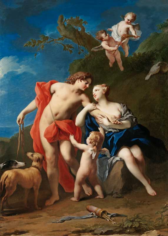 Venus and Adonis a Jacopo Amigoni