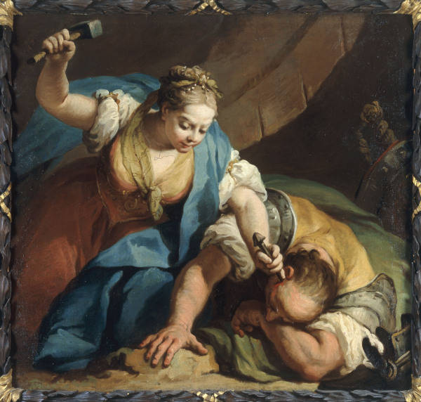 J.Amigoni / Jael and Sisera / Paint./C18 a Jacopo Amigoni