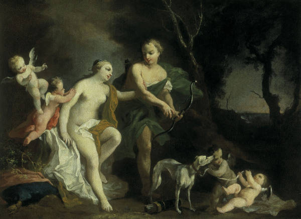 J.Amigoni / Venus and Adonis / c.1740 a Jacopo Amigoni
