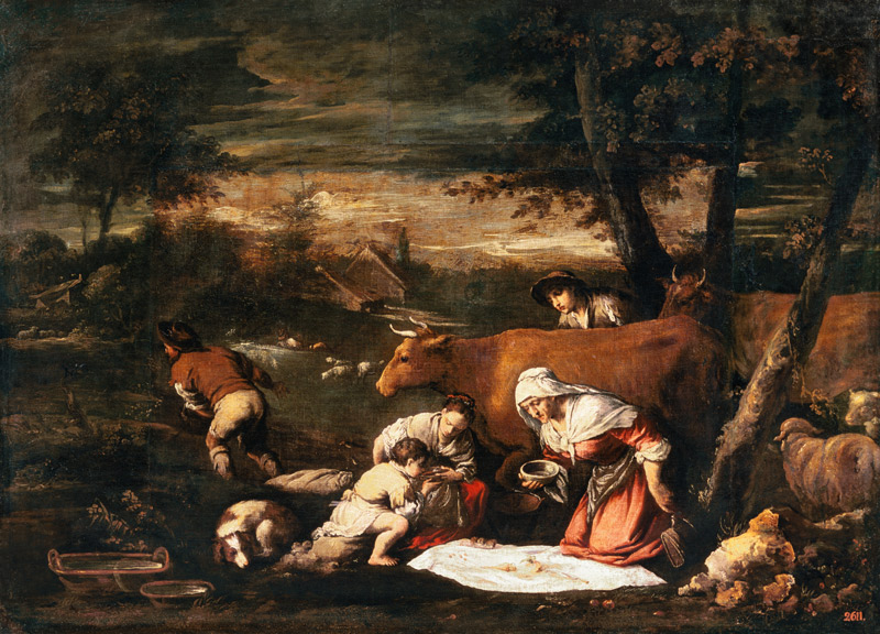 The Shepherd's Breakfast a Jacopo Bassano