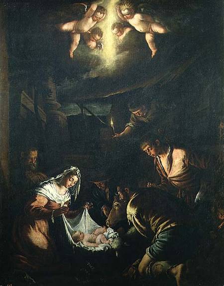 The Adoration of the Shepherds a Jacopo Bassano