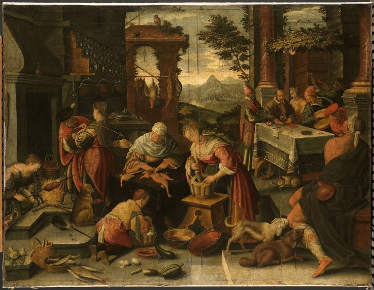 The Parable of the Rich Man and the Beggar Lazarus a Jacopo Bassano