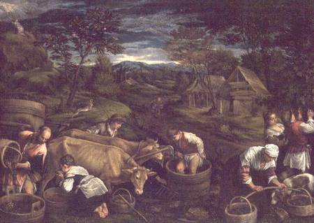 Harvest, (Moses receives the Ten Commandments) a Jacopo Bassano