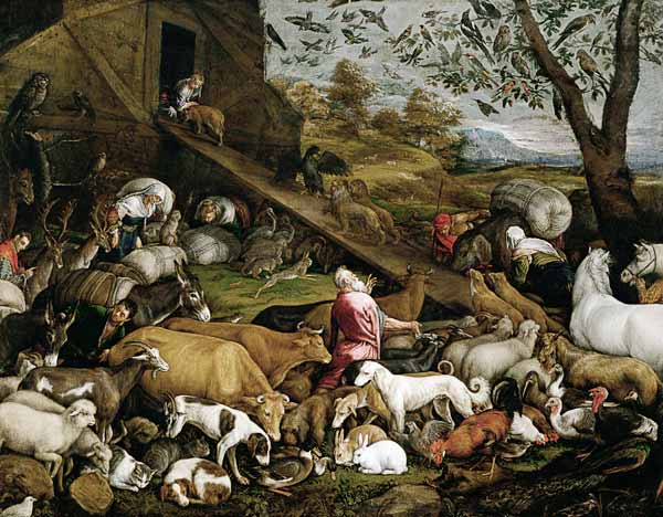 Animals Entering the Ark a Jacopo Bassano